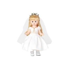 First Communion Day 8-Inch Collectible Doll Light Skin/Blue Eyes/Blonde Hair