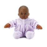 Huggums® Lavender Check Baby Doll, Dark Skin Tone