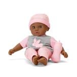 Sweet Smiles Pink Bunny Baby Doll, Dark Skin Tone